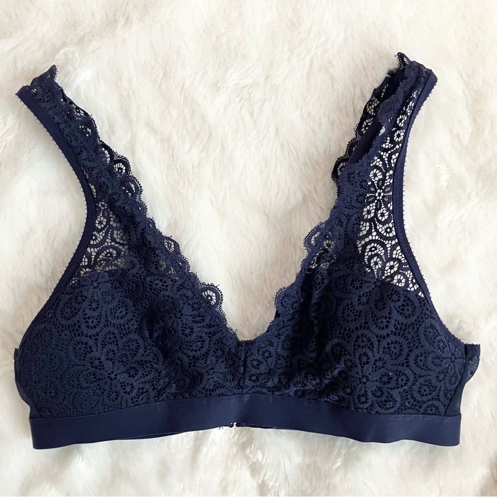 Aerie Navy Lace Bralette